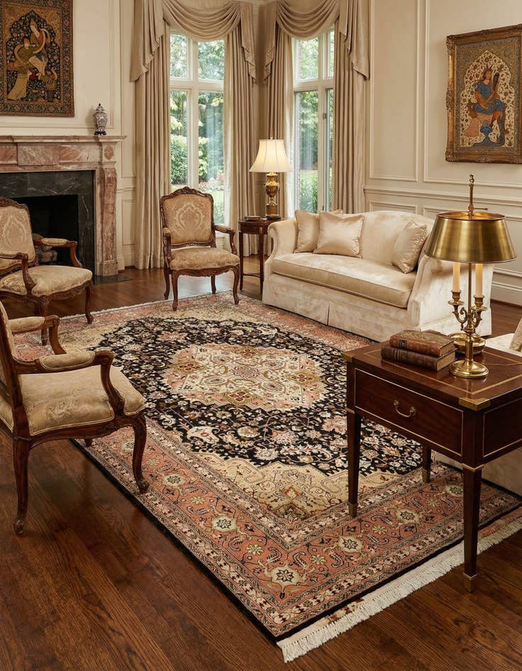 Detail image of 5' 4 x 8' Tabriz Rug