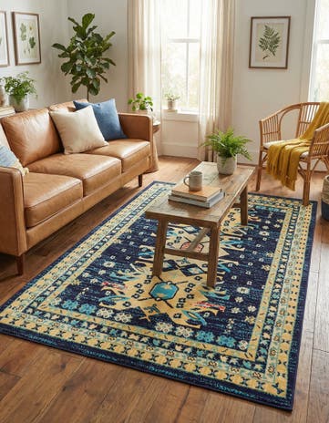 Navy Blue Heris Rug