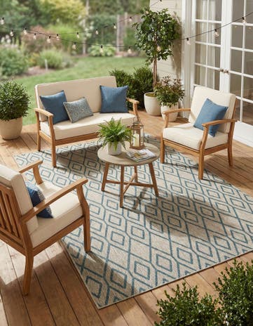 7' x 10' Easy-Clean Jill Zarin Turks and Caicos Indoor / Outdoor Rug