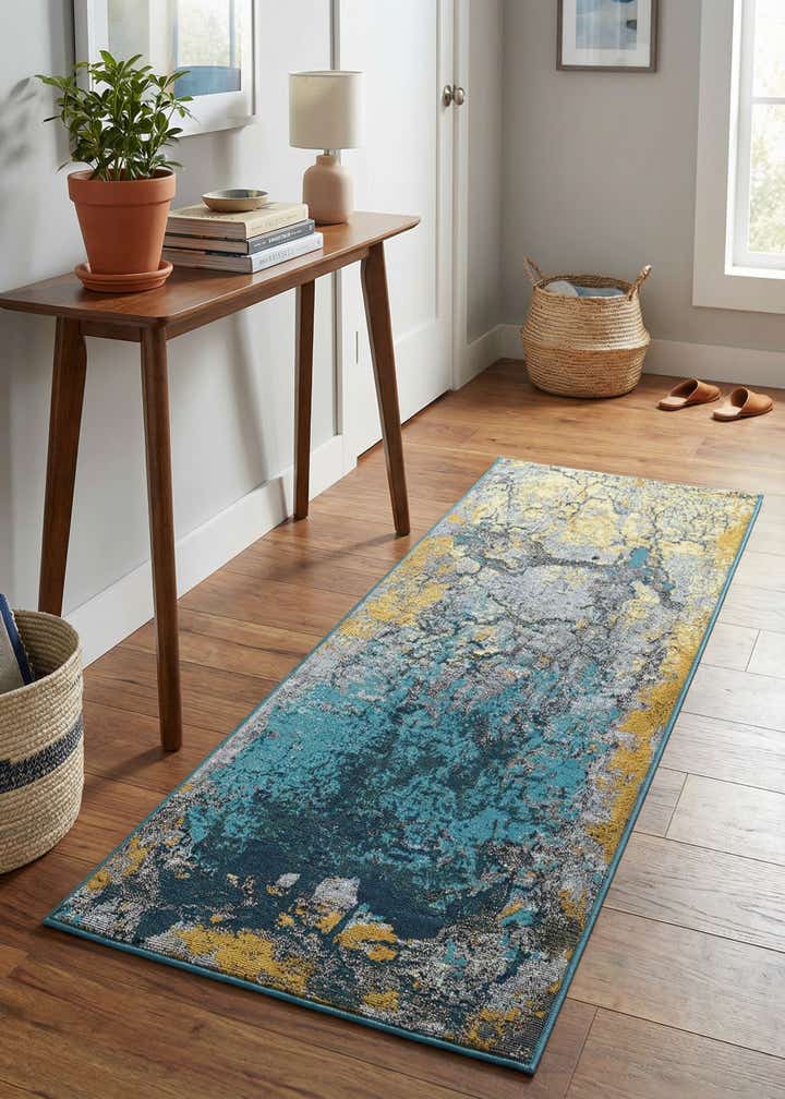 2' x 5' Easy-Clean Modern Indoor / Outdoor Runner Rug