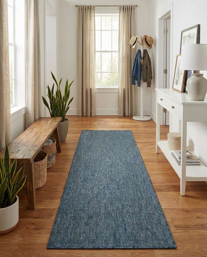 2' x 8' Easy-Clean Solid Indoor / Outdoor Runner Rug