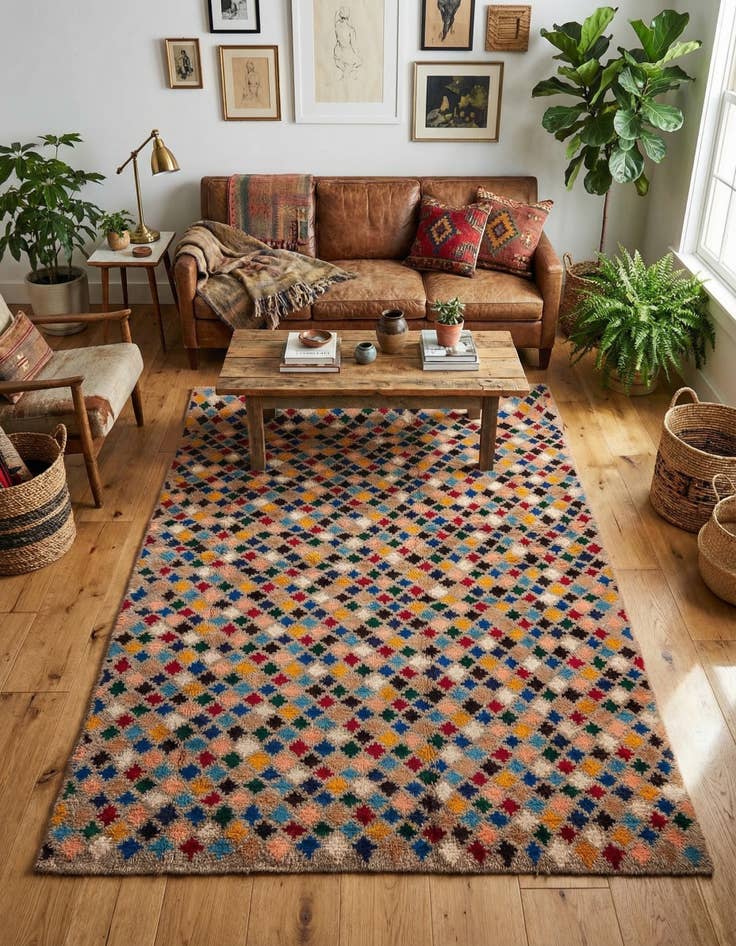 Detail image of 4' 10 x 6' 9  Hand Knotted Balouch Wool Rug