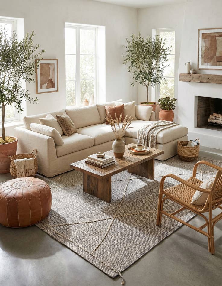 Detail image of 9' 1 x 12' 4  Hand Knotted Moroccan Wool Rug