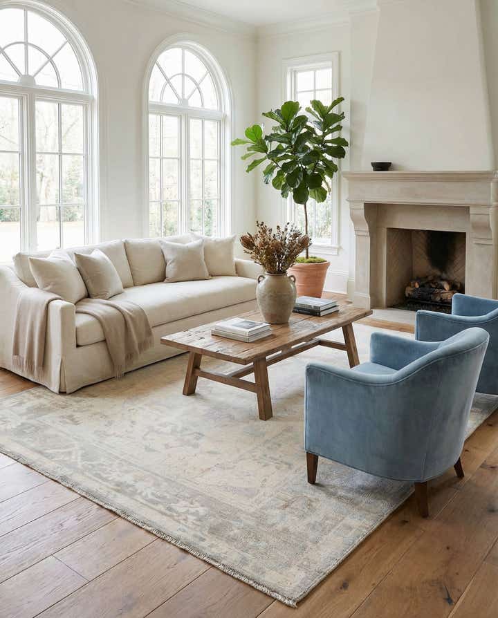 8' 3 x 10' 3 Hand Knotted Oushak Wool Rug