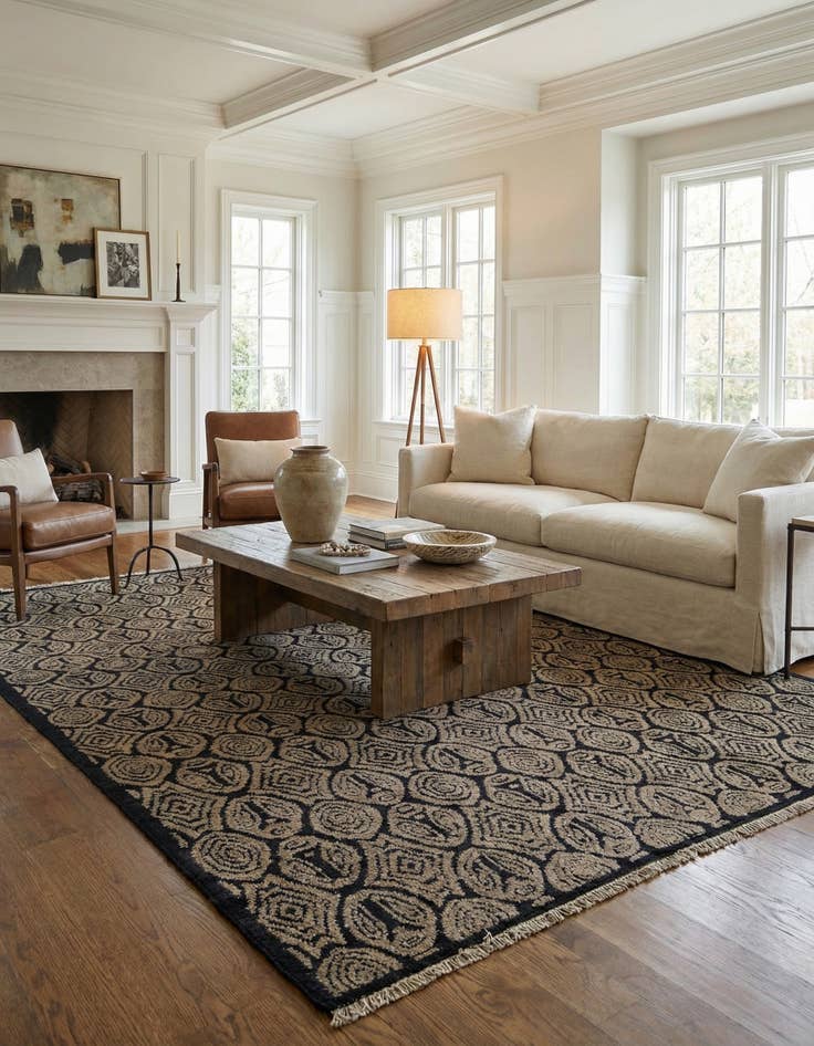 Detail image of 9' 2 x 12' 3  Hand Knotted Darya Wool Rug