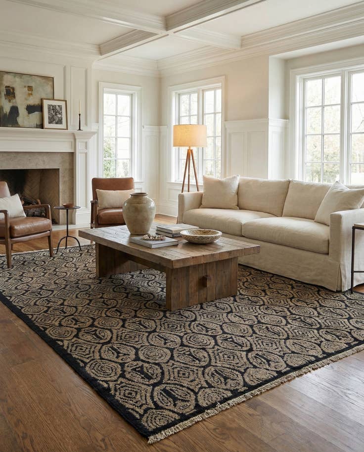 Detail image of 9' 2 x 12' 3 Hand Knotted Darya Wool Rug