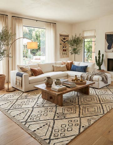 10' 5 x 14' 1 Hand Knotted Moroccan Wool Rug