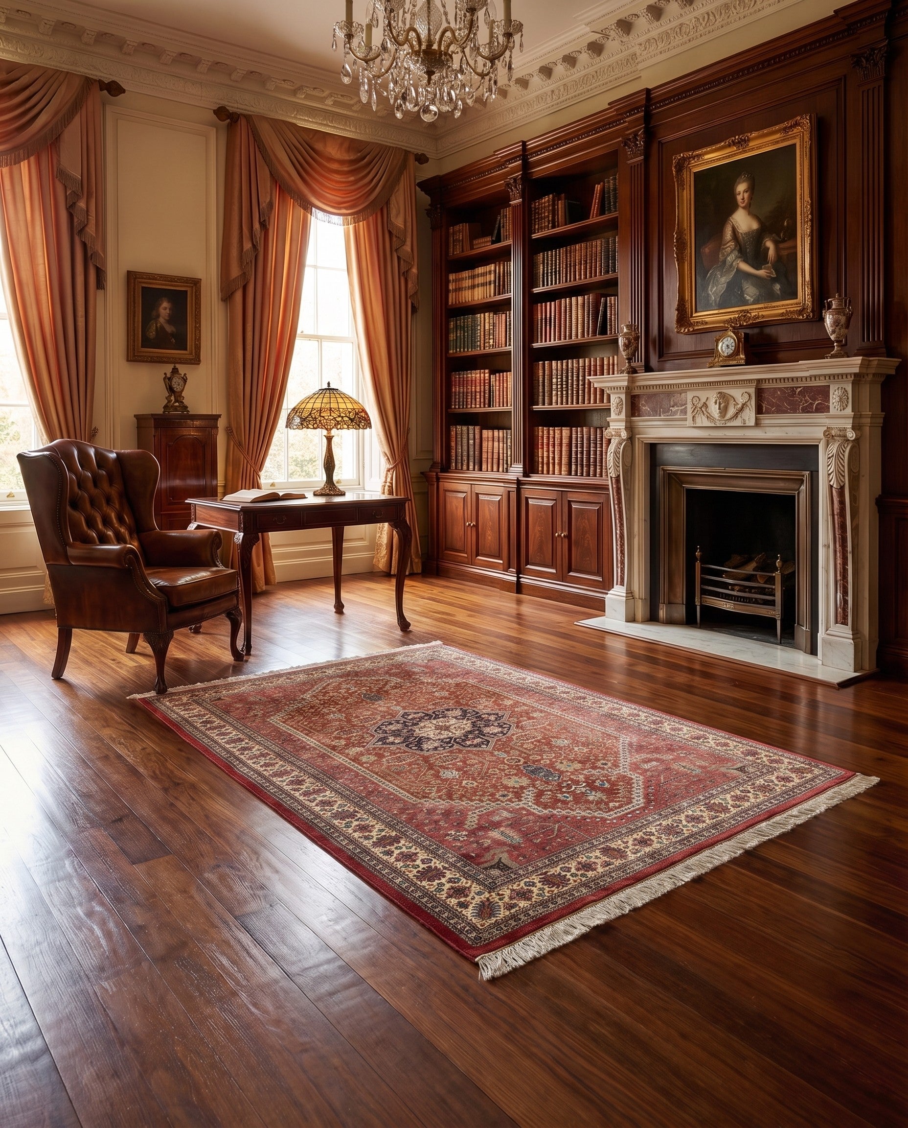 4' 3 x 6' 9 Ghom Silk Rug