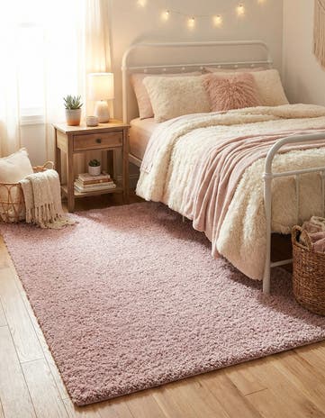 4' x 6' Soft Solid Shag Rug
