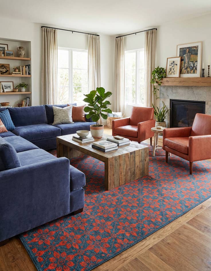 Detail image of  10' x 14'  Washable Lattice Indoor / Outdoor Rug