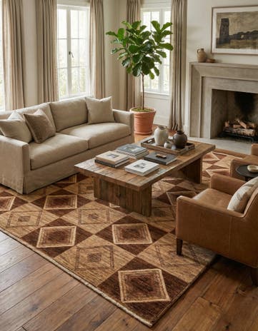 8' 7 x 10' 10 Hand Knotted Modern Ziegler Oriental Rug