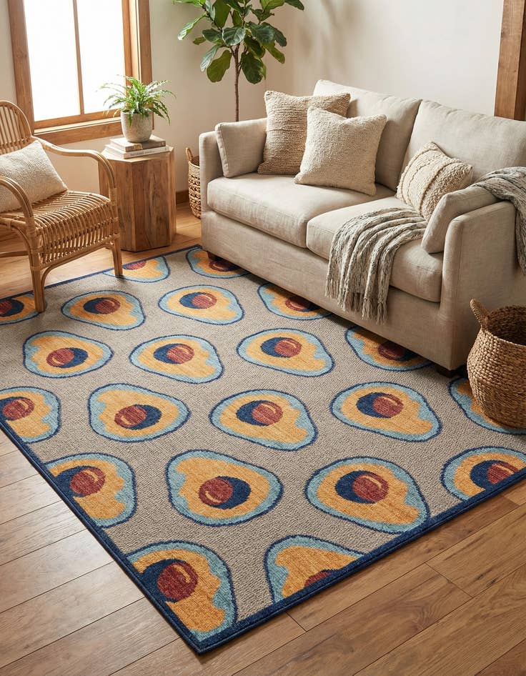 Detail image of 5' x 7' 7  Washable  Indoor / Outdoor Rug