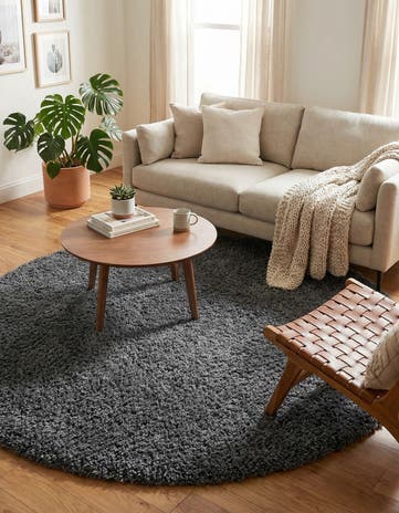 5' 3 x 5' 3 Zermatt Shag Round Rug