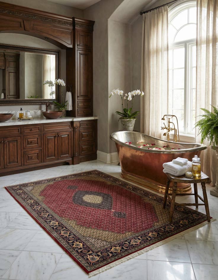 Detail image of 6' 7 x 10' Tabriz Mahi Rug