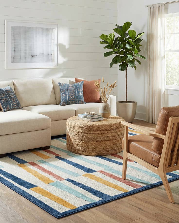 Detail image of 6' x 9' Easy-Clean Belize Indoor / Outdoor Rug