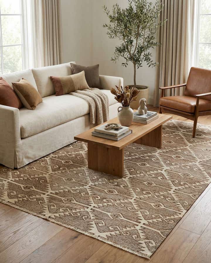 5' 8 x 7' 6 Hand Woven Kilim Modern Wool Rug