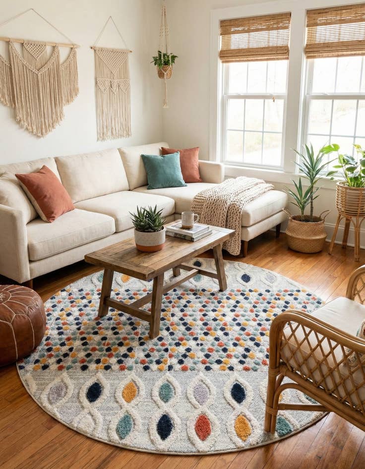 Detail image of 7' 10 x 7' 10 Cherokee Round Rug