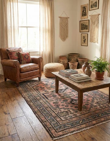 3' 6 x 5' Hand Knotted Ultra Vintage Persian Wool Rug