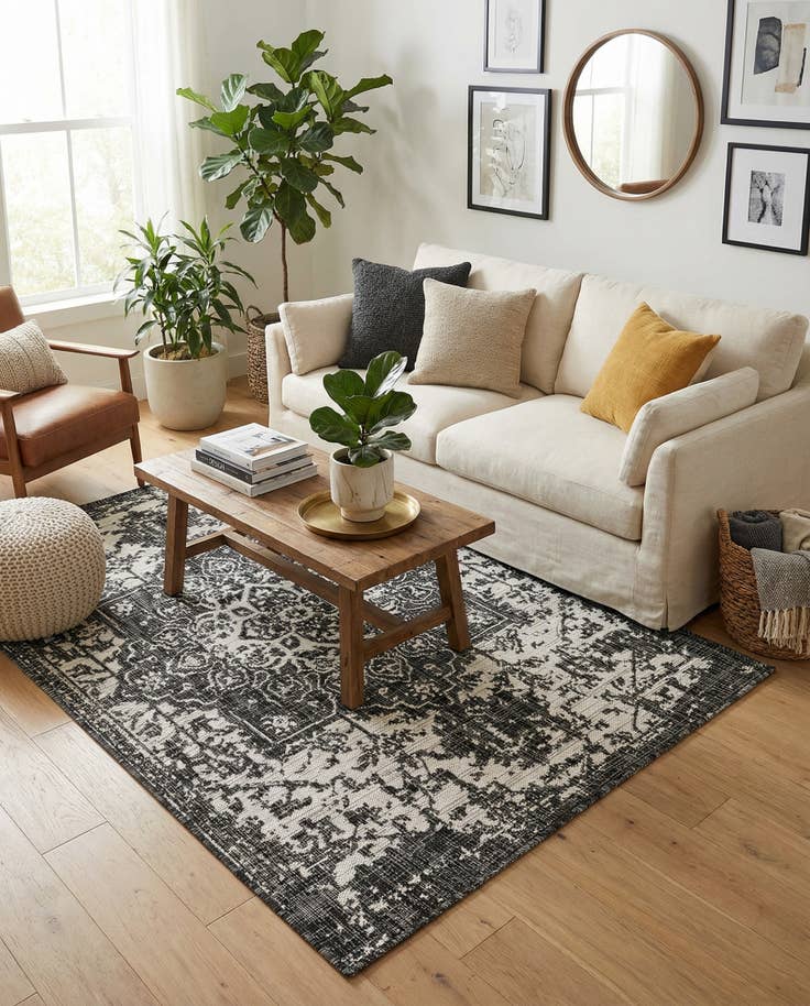 Detail image of 4' x 6' Easy-Clean Jill Zarin Dubai Indoor / Outdoor Rug