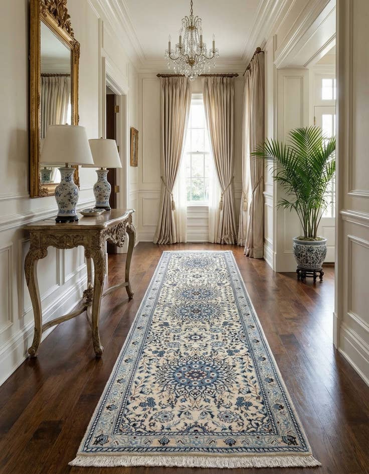 Detail image of  2' 7 x 12' 4 Nain Wool Runner Rug