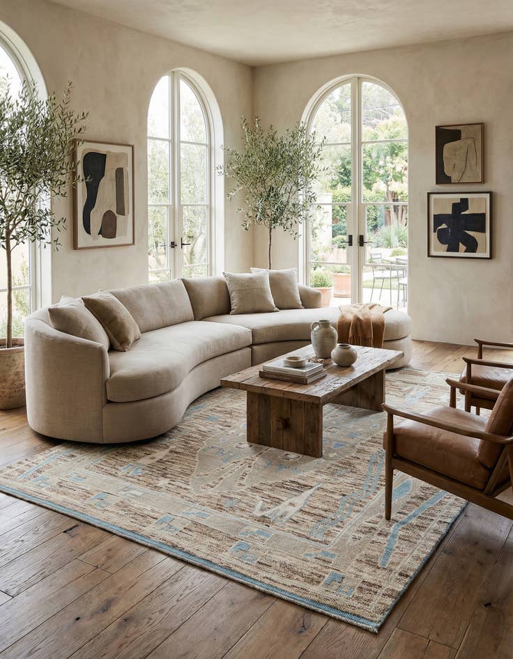 Detail image of 8' 10 x 13' 6  Hand Knotted Moroccan Wool Rug