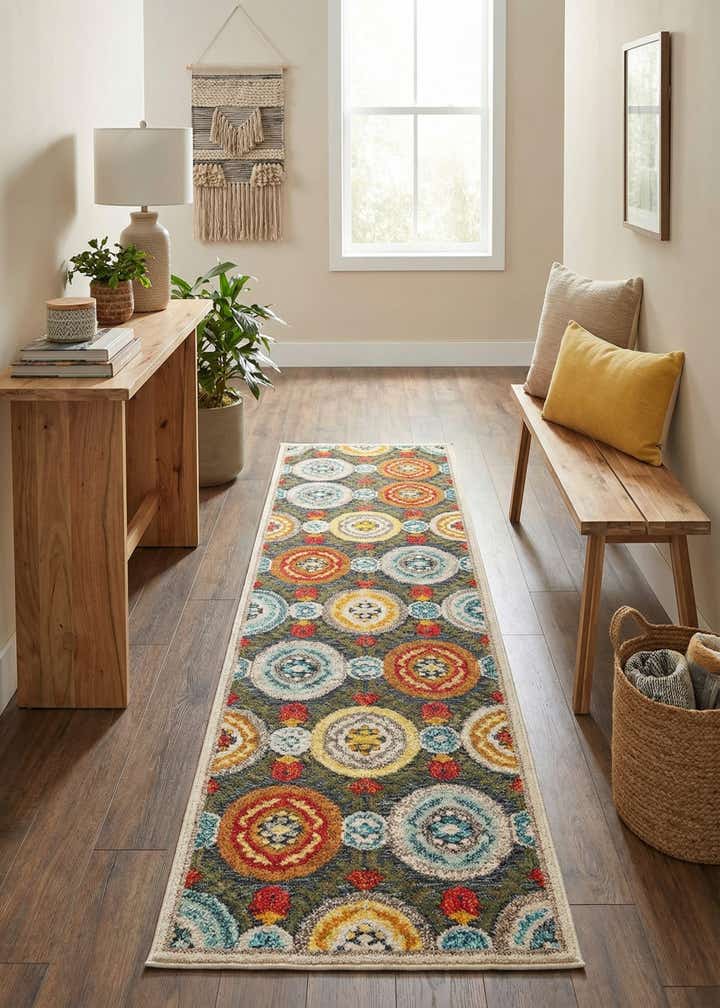 2' 7 x 10' Easy-Clean Casablanca Indoor / Outdoor Runner Rug