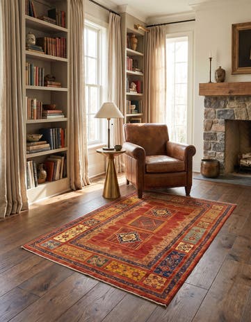 3' 7 x 5' 4 Kashkuli Wool Rug