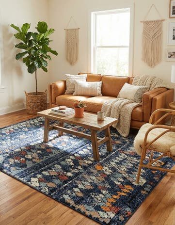 Navy Blue Morocco Rug