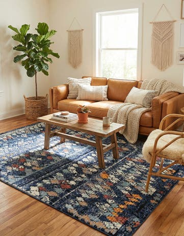 Navy Blue Morocco Rug