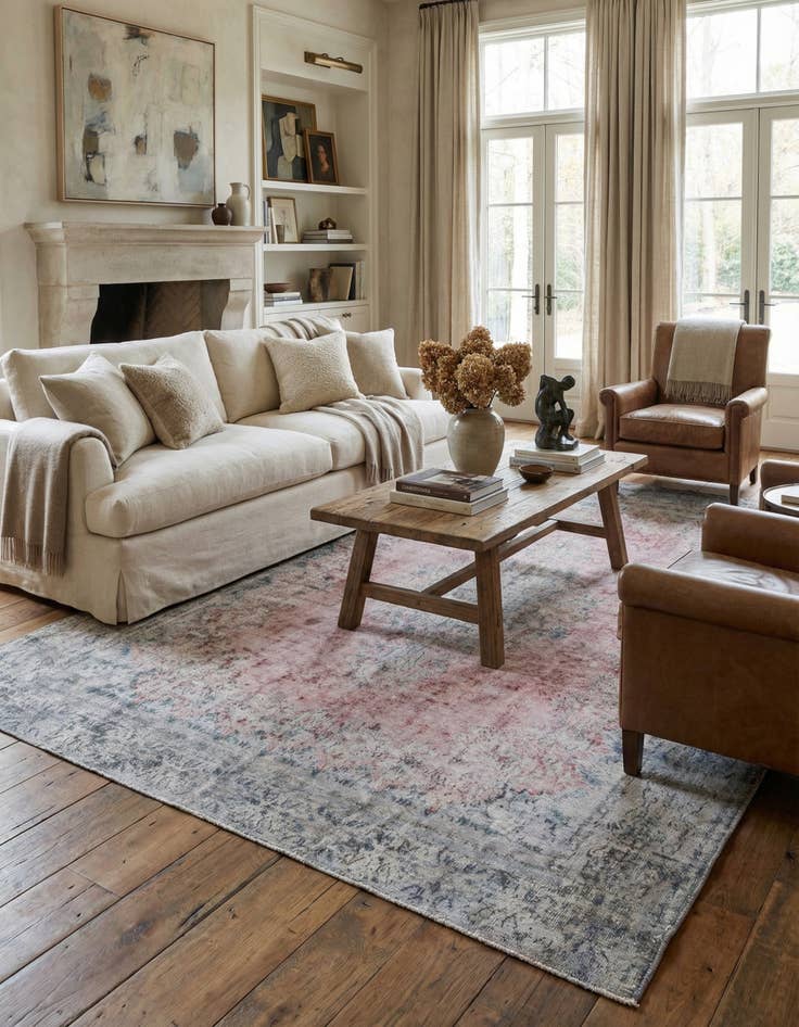 Detail image of 9' 5 x 12' 10  Hand Knotted Ultra Vintage Persian Wool Rug