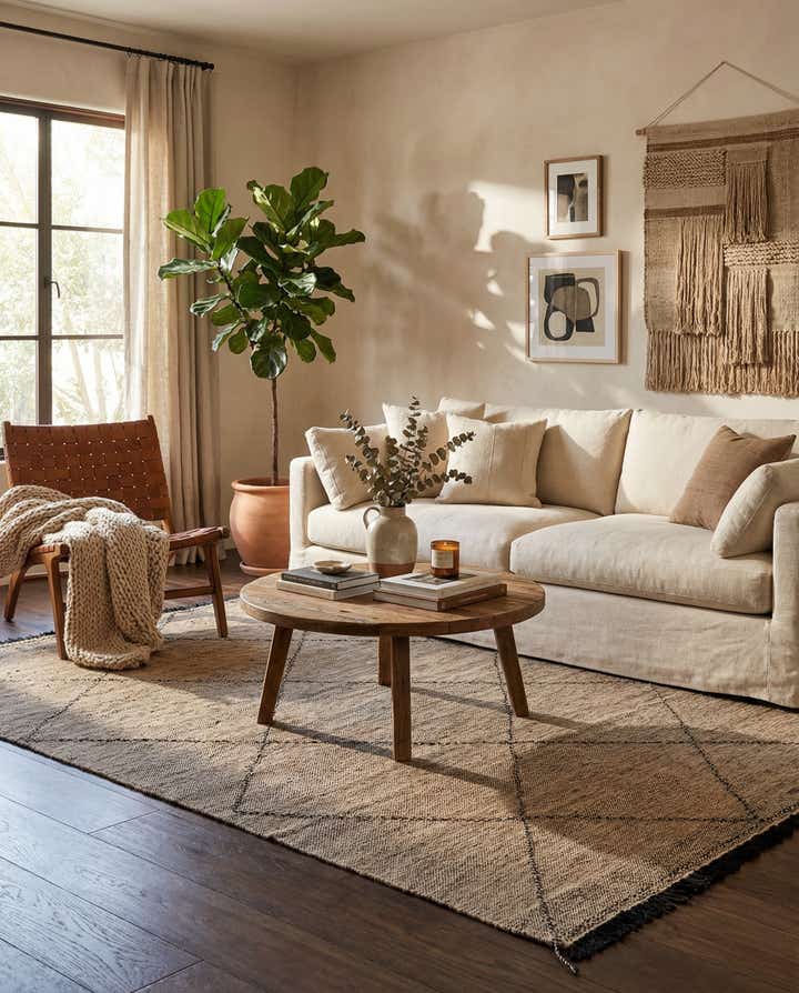 7' x 10' Hand Knotted Moroccan Wool Rug