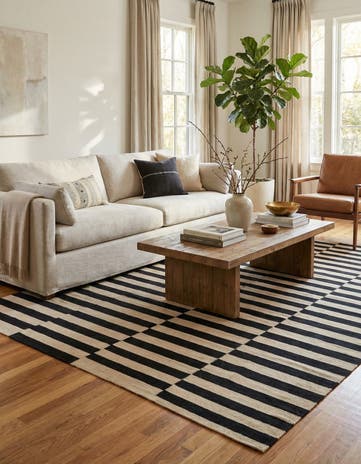 6' 7 x 9' 8 Hand Woven Kilim Modern Wool Rug