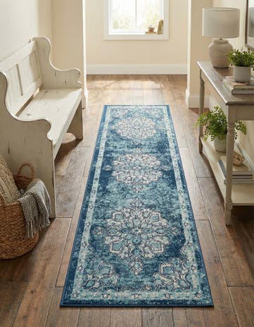 Navy Blue Parker Runner Rug