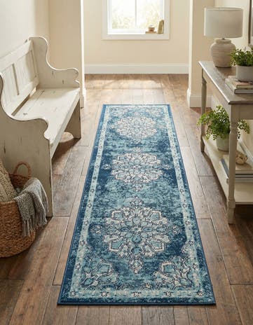 Navy Blue Parker Runner Rug