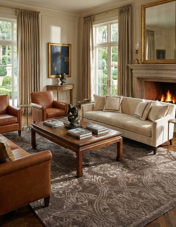 5' 9 x 8' Hand Knotted Darya Wool Rug