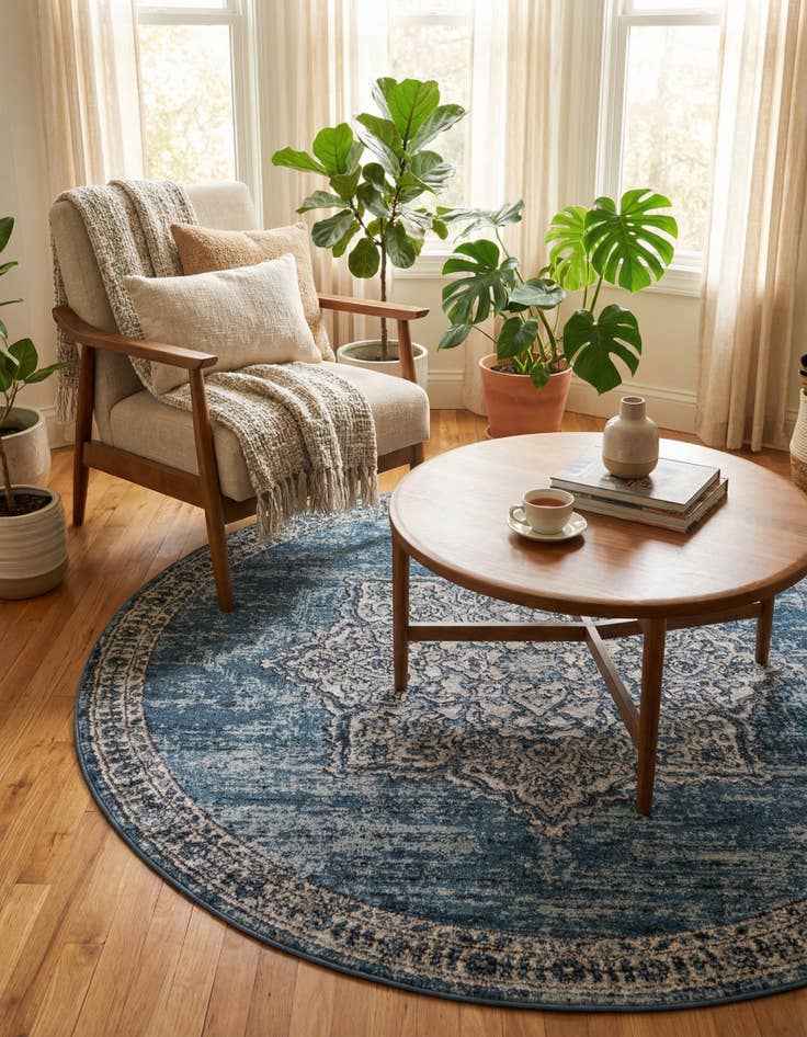 Detail image of 5' 3 x 5' 3 Nyla Round Rug