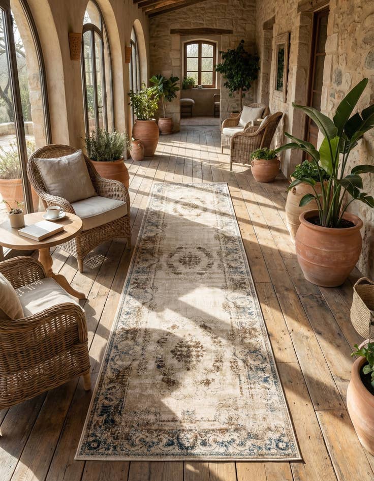 Detail image of 3' x 13' Villa Runner Rug