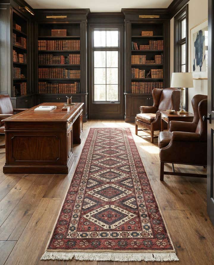 3' x 11' 3 Hand Knotted Shirvan Wool Runner Rug