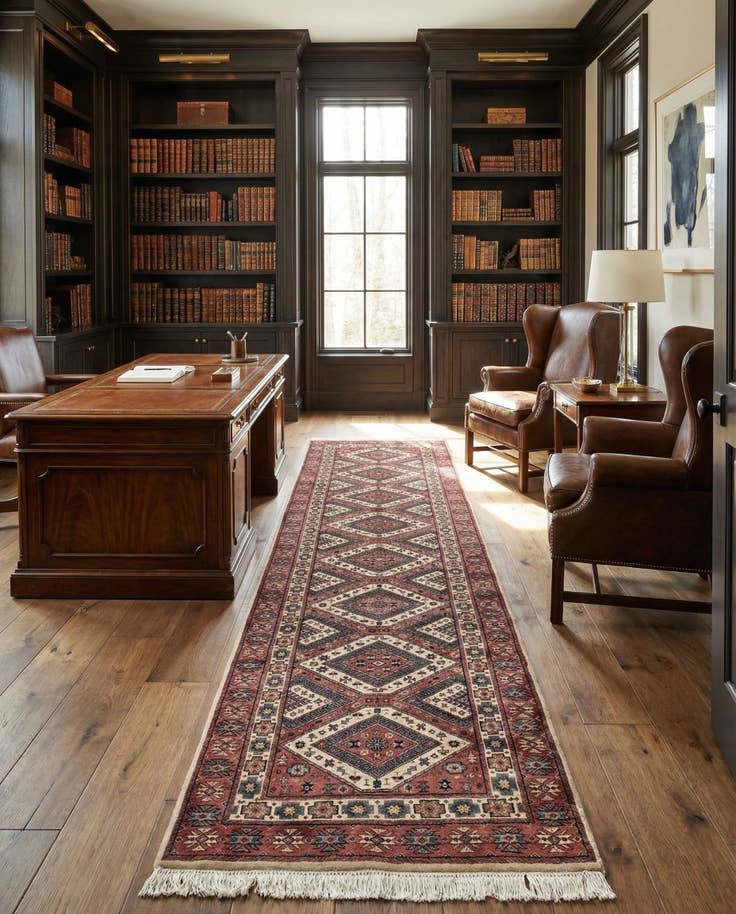 Detail image of 3' x 11' 3 Hand Knotted Shirvan Wool Runner Rug