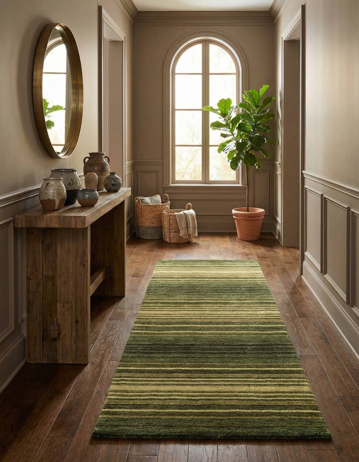 Detail image of 2' 4 x 4' 8  Hand Knotted Gabbeh Wool Runner Rug