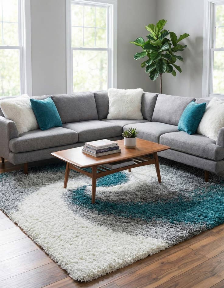 Detail image of  7' 10 x 11' Soft Touch Shag Rug