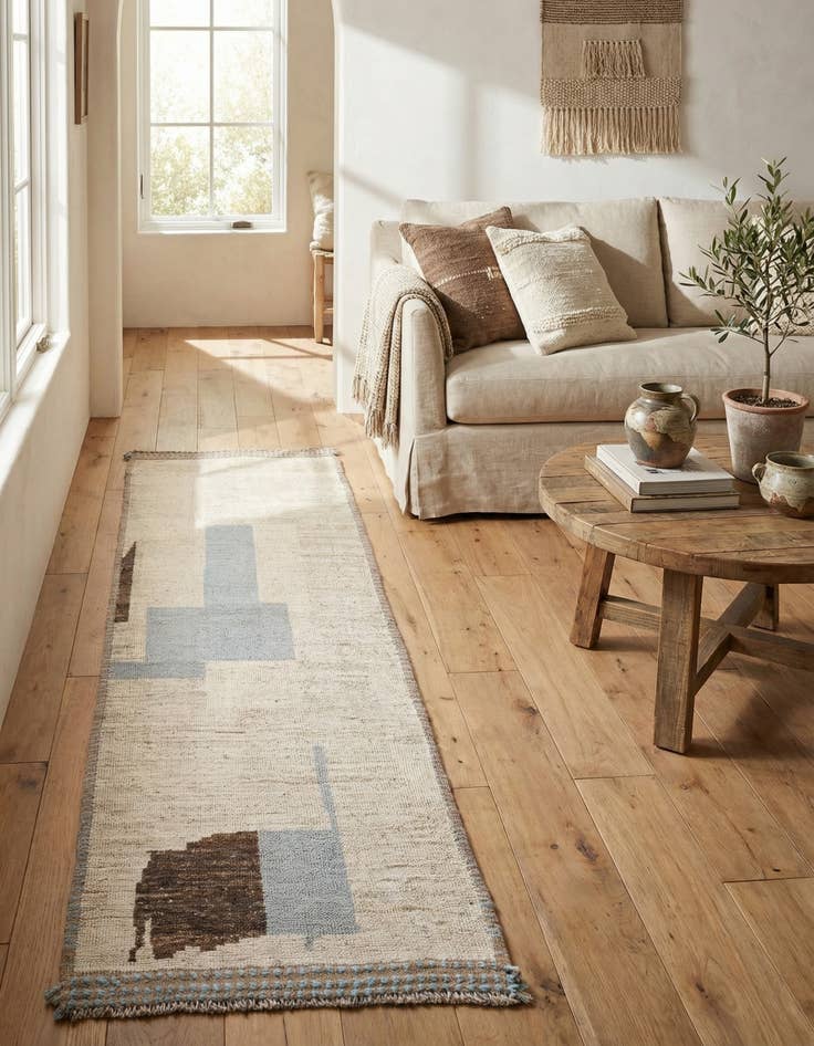 Detail image of 3' 3 x 10' 2  Hand Knotted Moroccan Wool Runner Rug