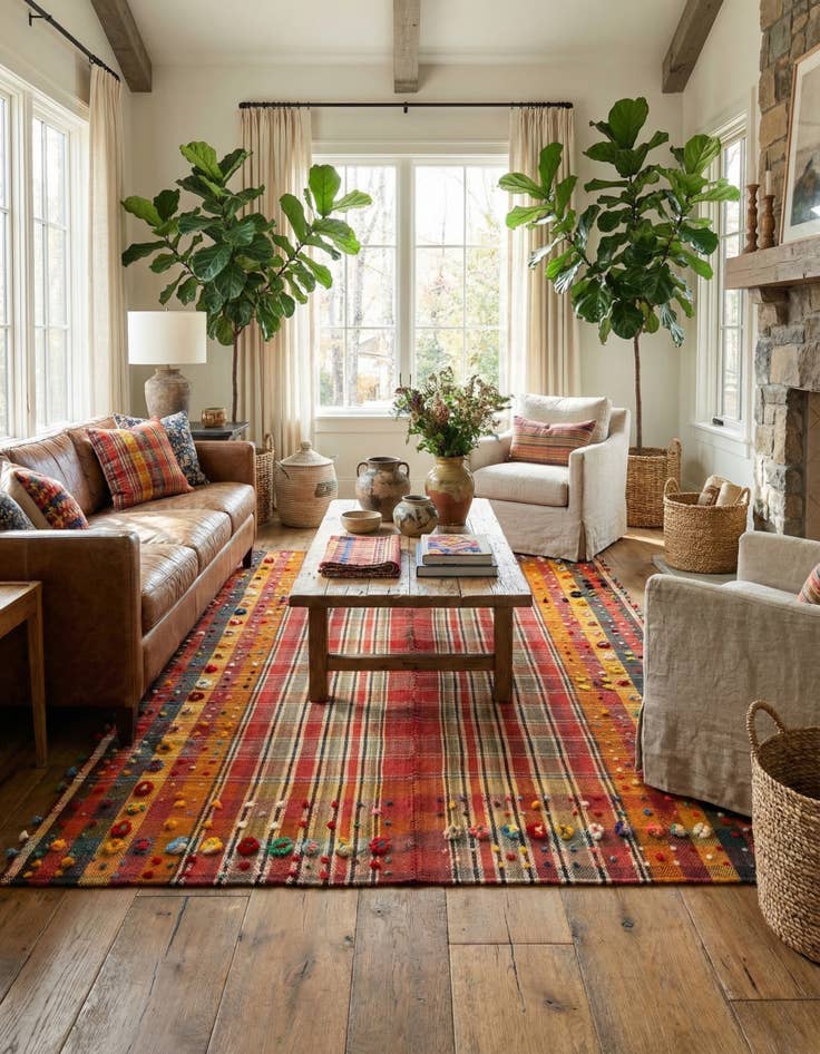 Detail image of 5' 5 x 7' 1 Jajim Rug