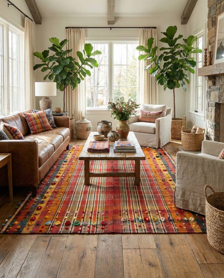 Detail image of 5' 5 x 7' 1 Jajim Rug