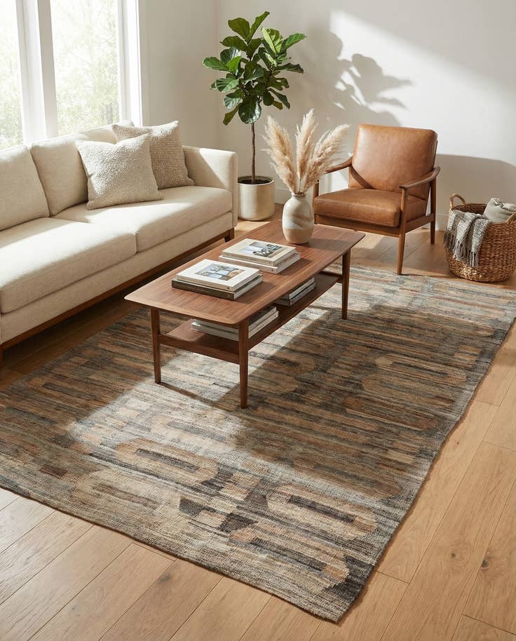 Detail image of 5' x 6' 6 Hand Woven Kilim Modern Wool Rug