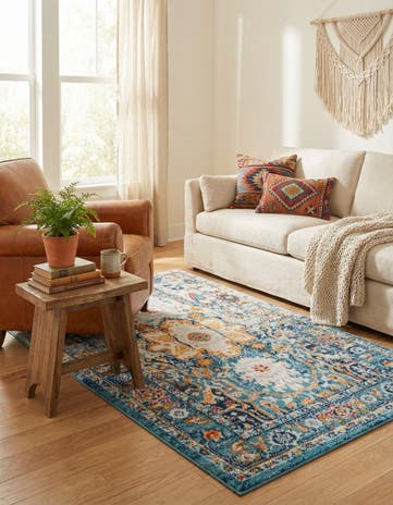 Teal Madeline Vintage Rug