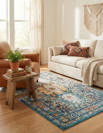 Teal Madeline Vintage Rug