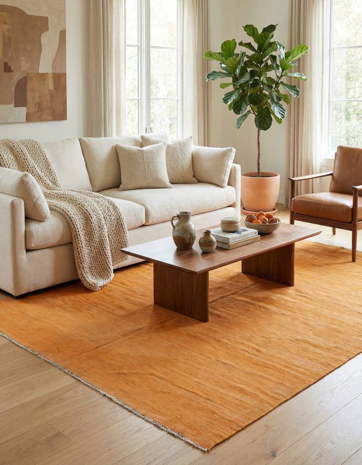 Detail image of 6' 9 x 9' 9  Hand Woven Kilim Modern Wool Rug