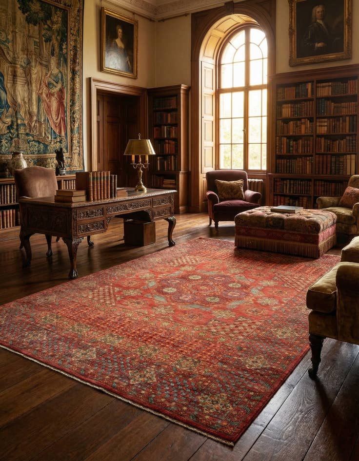 Detail image of  6' 7 x 9' 10 Amina Wool Rug