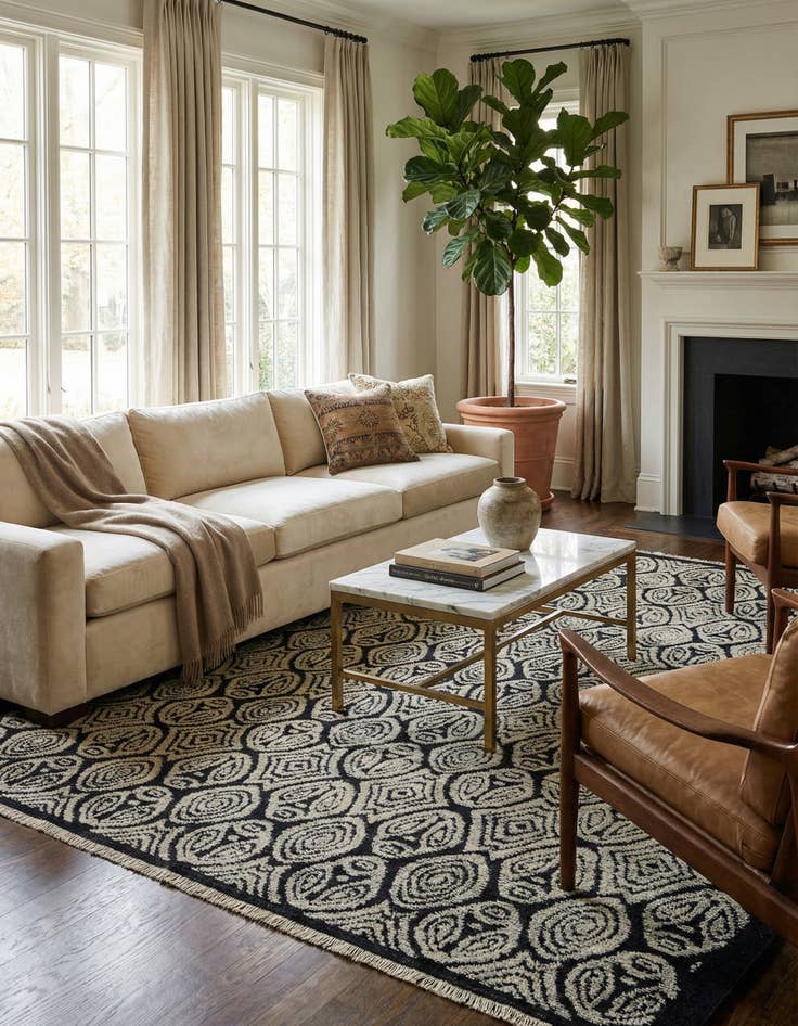 Detail image of 8' 4 x 10' 3  Hand Knotted Darya Wool Rug